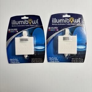 2 NEW LED Toilet Bowl Night Light Smart Motion Activated AS SEEN ON TV Brand New